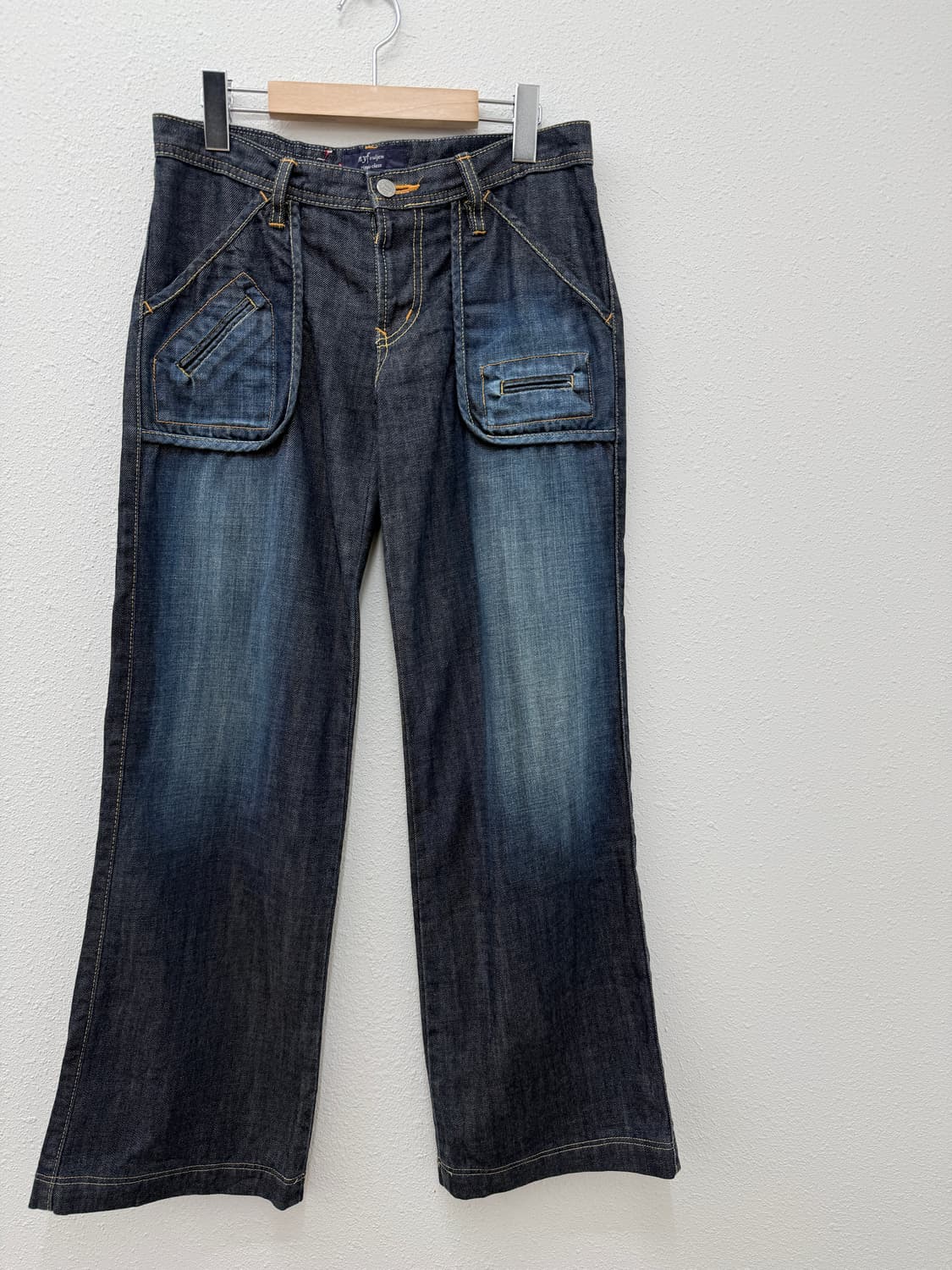 빈티지 nyf vuljen 포켓 디테일 데님 와이드 팬츠 상품이미지3