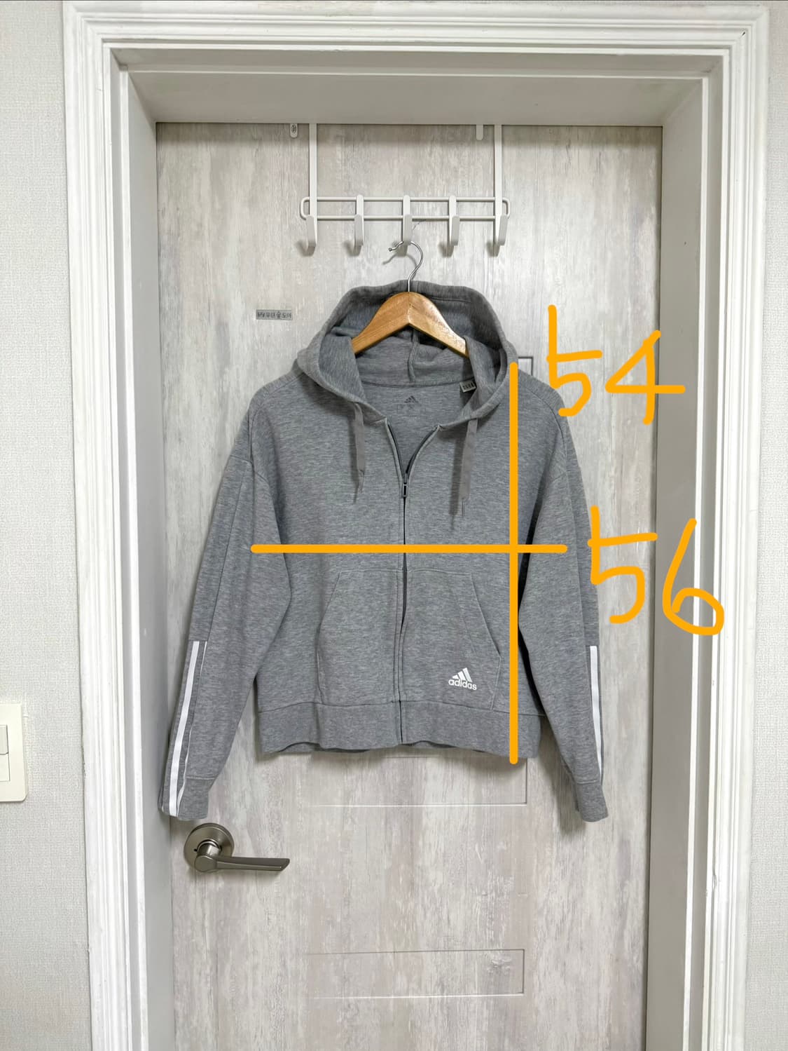 여성 S / 아디다스 후드집업 그레이 상품이미지2