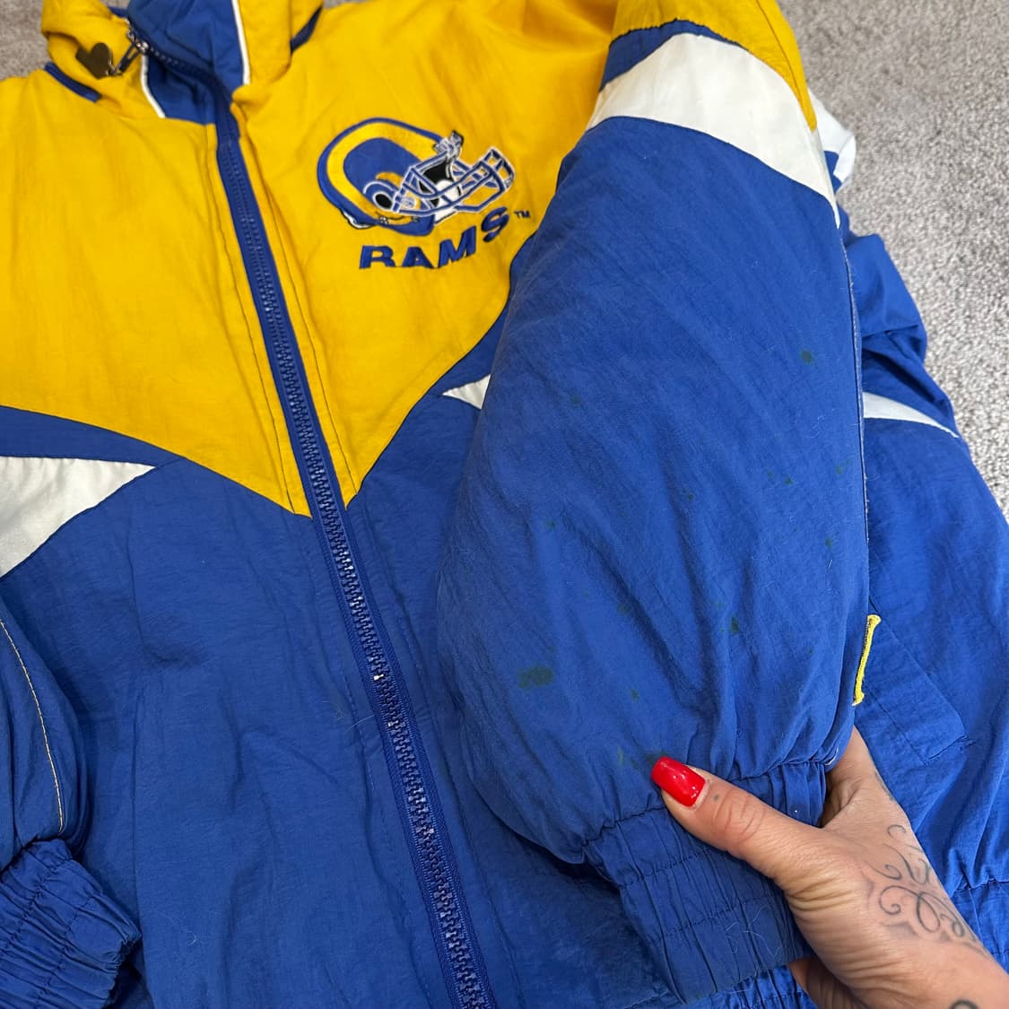 90s pro line 로스앤젤레스 램스 NFL 패딩 자켓L 상품이미지10