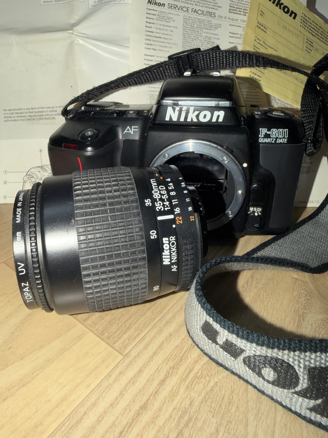 Nikon F-601 Quartz date 쿼츠데이트필름카메라줌렌즈 상품이미지6