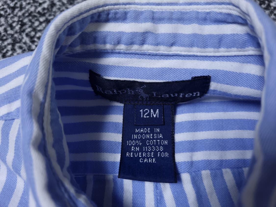 [무료배송][12M]폴로 베이비 스트라이프 셔츠 남방 상품이미지6