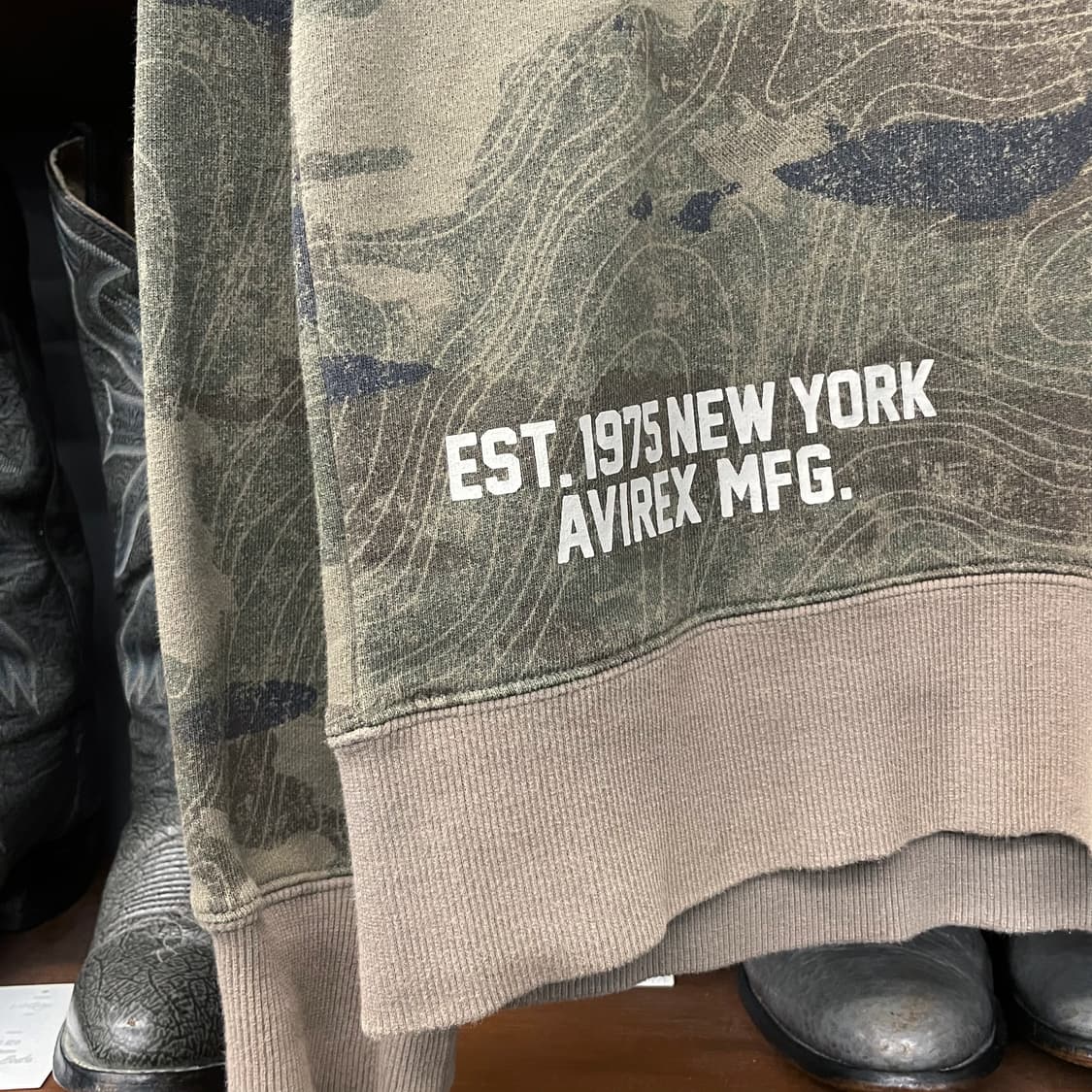 아비렉스 카모 패턴 스펠 아웃 맨투맨 스웻 셔츠 상품이미지4