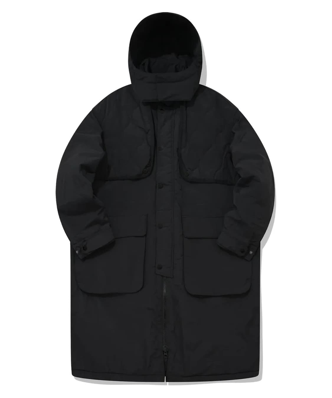 맥우드건 5308 롱기장 블랙 사파리 야상 패딩점퍼 자켓 오버핏 상품이미지6