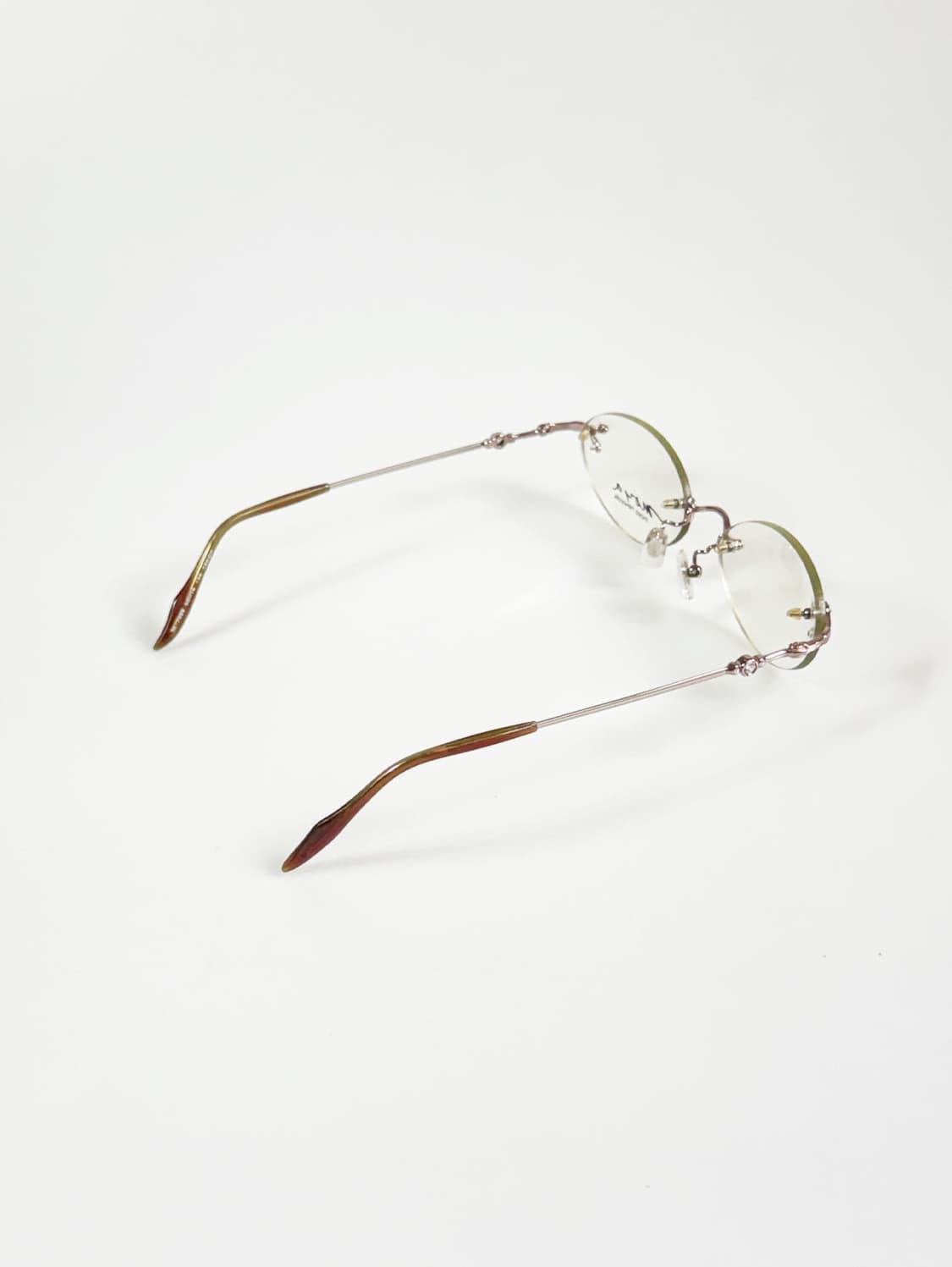 MOYA NEW YORK 오벌 무테 프레임 빈티지 안경 상품이미지4