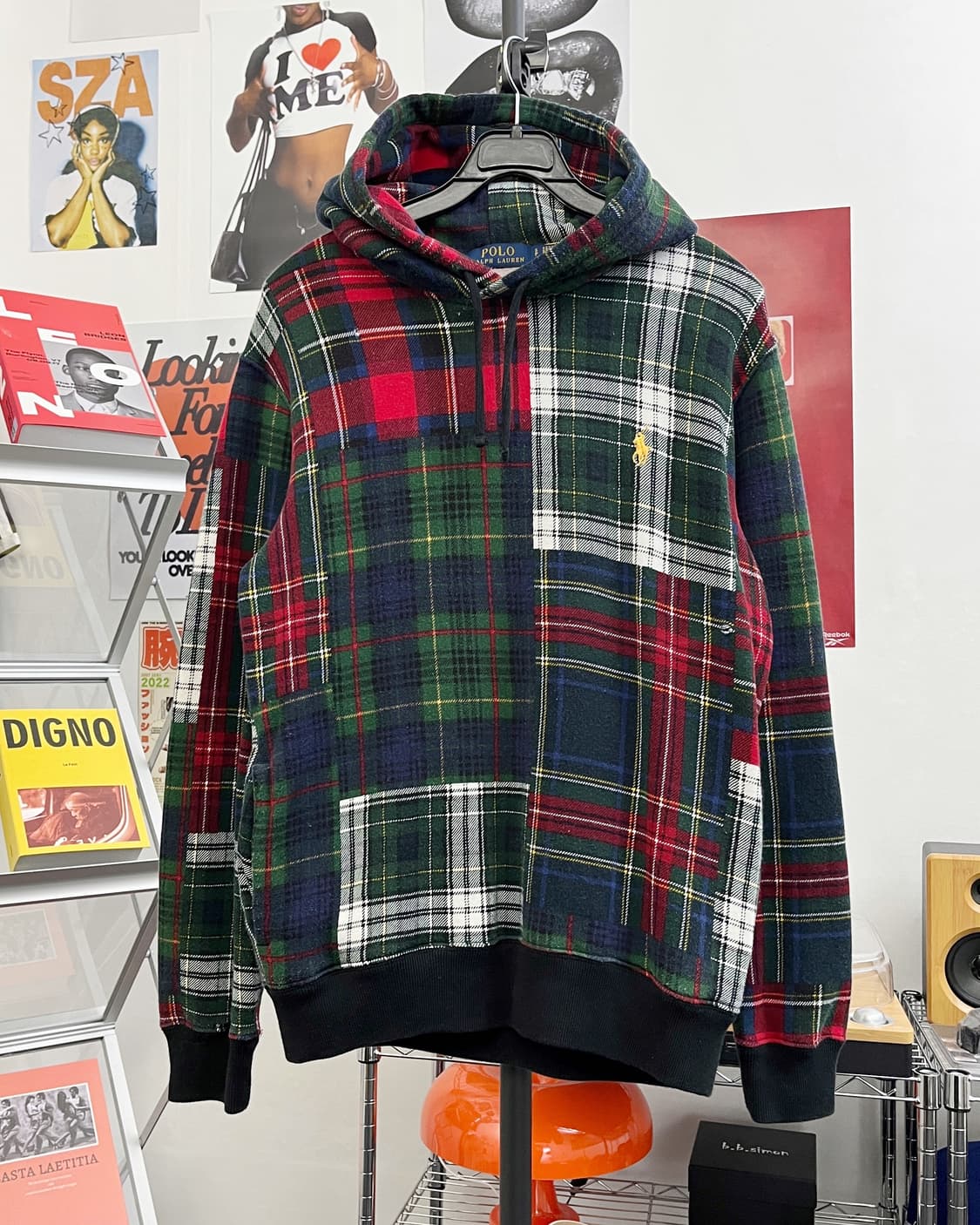 폴로 신형 마드라스 체크 후드티 상품이미지5