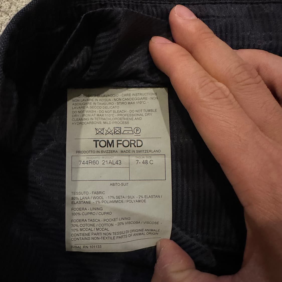 톰포드 (Tom ford) 테일러드 울 실크 블렌드 팬츠 48 상품이미지7