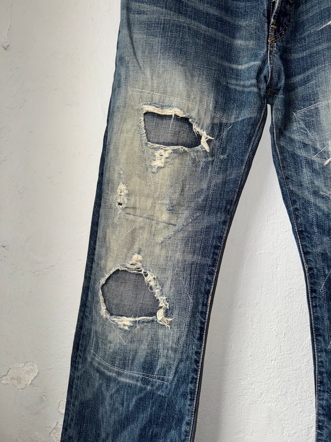 [30]Levis 리바이스 501 빈티지 워싱 패치워크 데님팬츠 상품이미지3