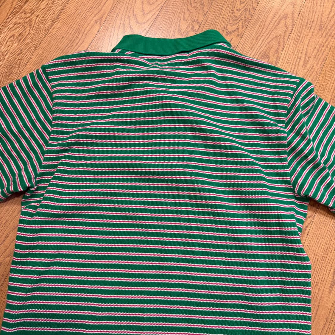 폴로 랄프로렌 그린 컬러 스트라이프 피케 셔츠 상품이미지4