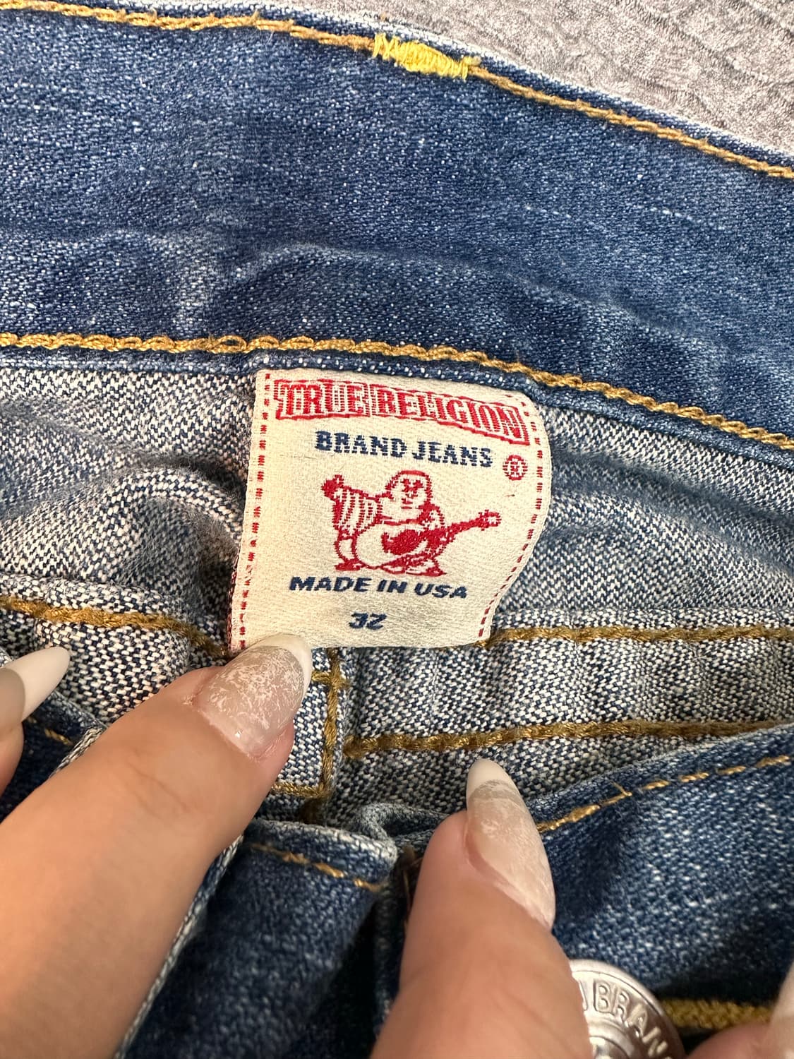 트루릴리전 빈티지 y2k 리벳포인트 로우라이즈 데님 상품이미지3