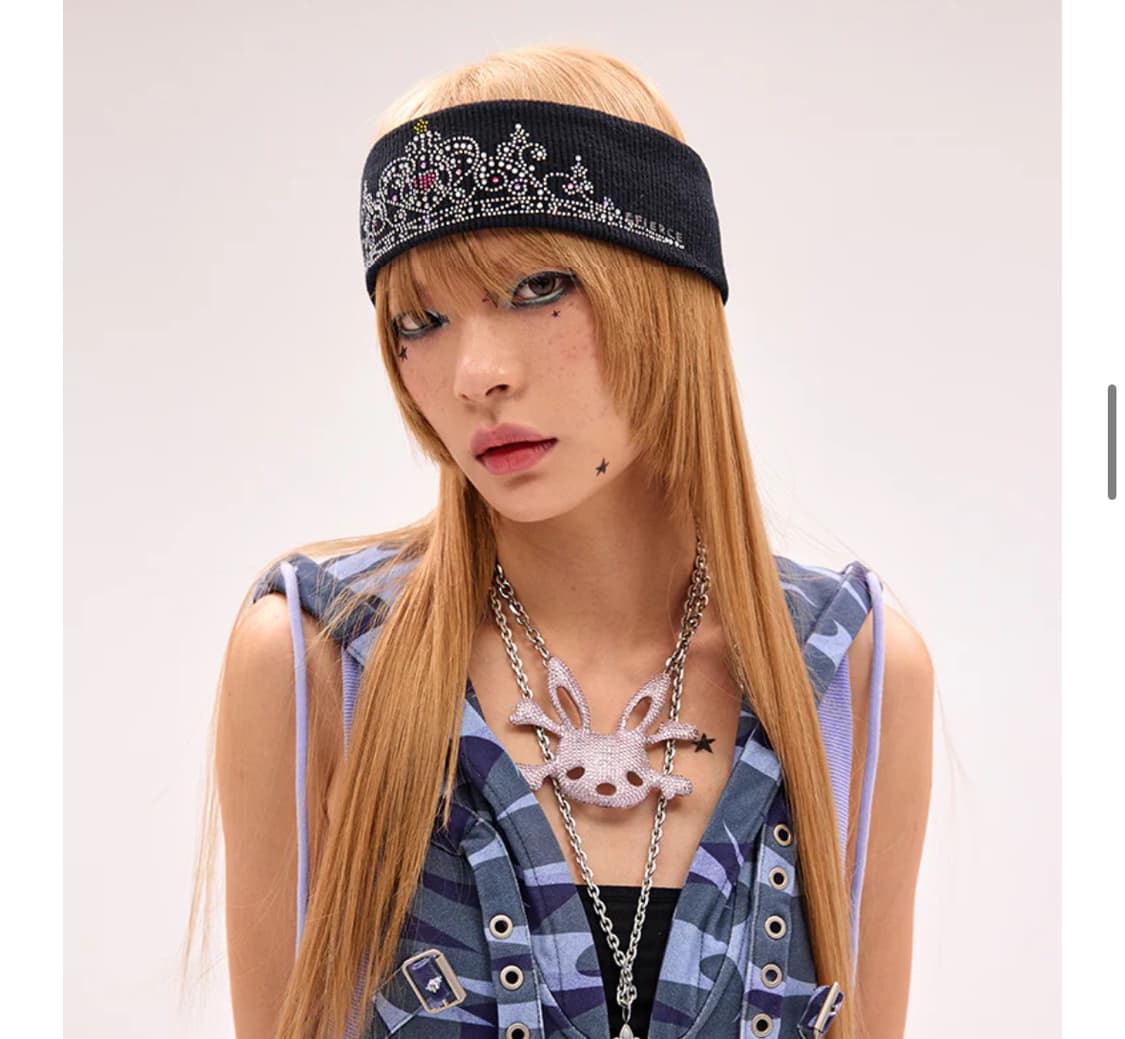 씨피어스 cfierce 크라운헤드 헤어밴드 화이트  상품이미지4