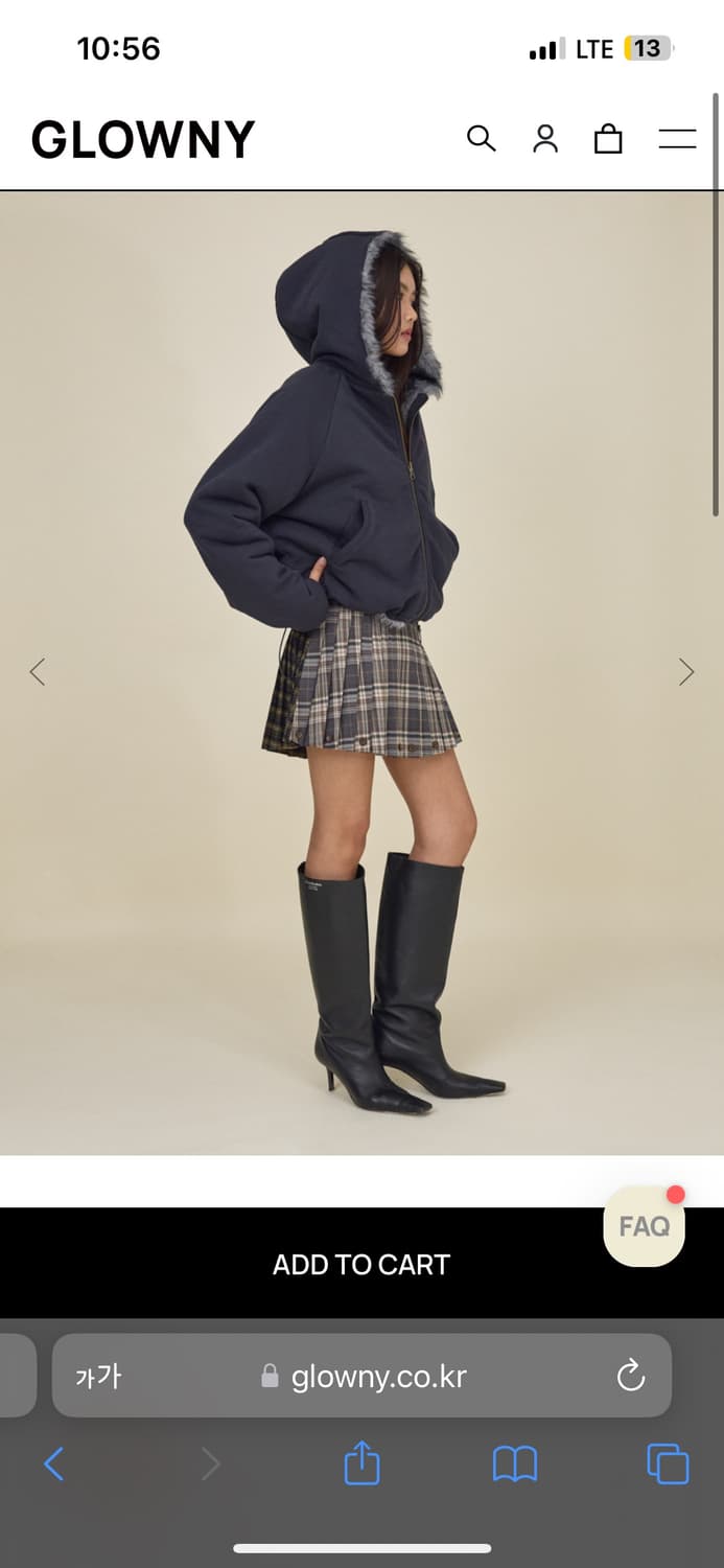 글로니 무어 리버시블 퍼자켓 네이비 M 상품이미지1