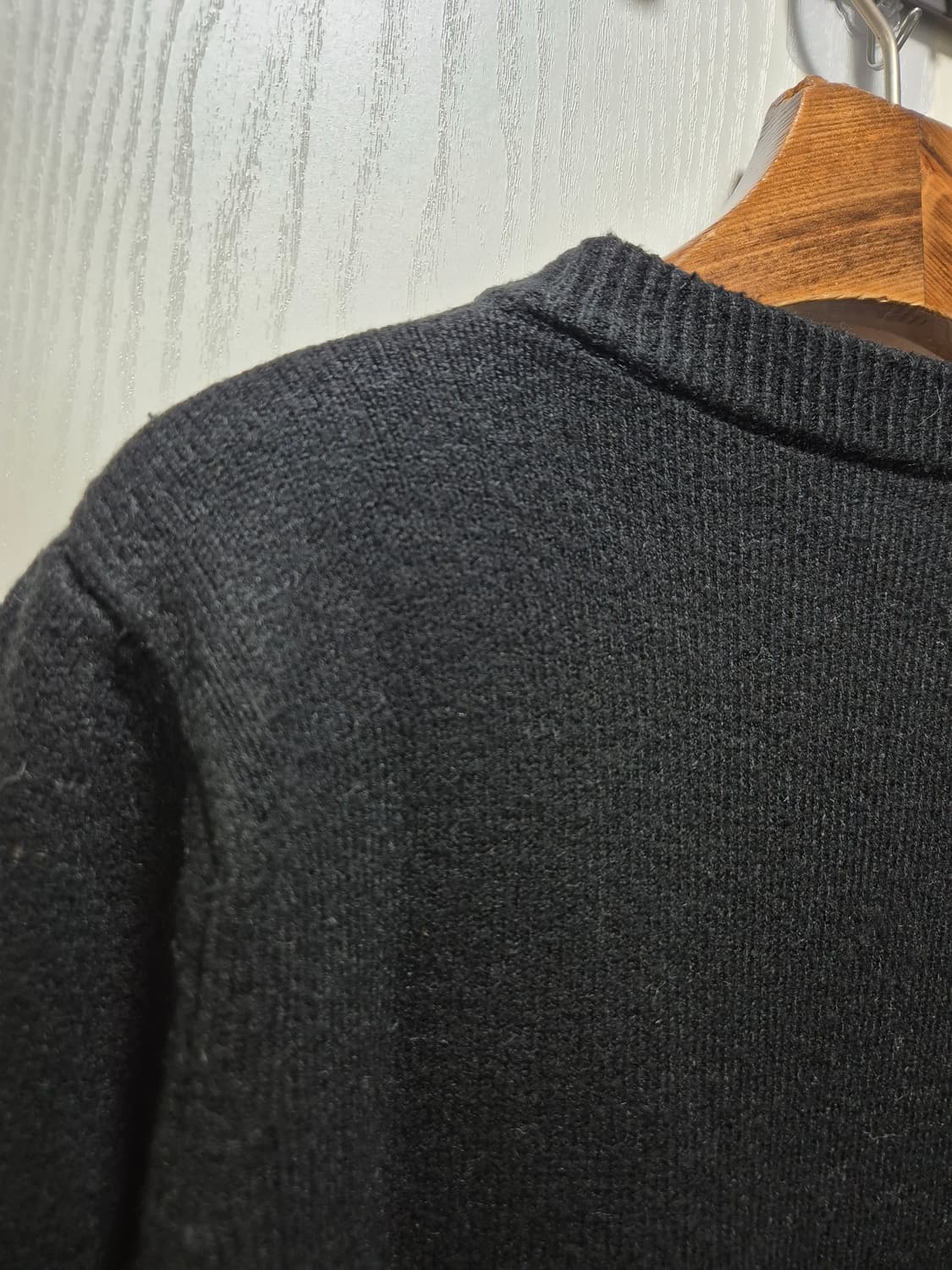 빈티지 우드단추 블랙 가디건 상품이미지6