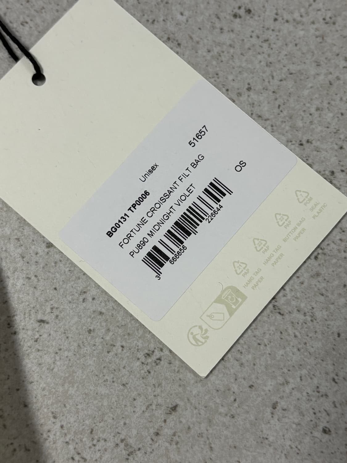 르메르 포춘 크로와상 플릿백 (미드나잇 바이올렛) 상품이미지3