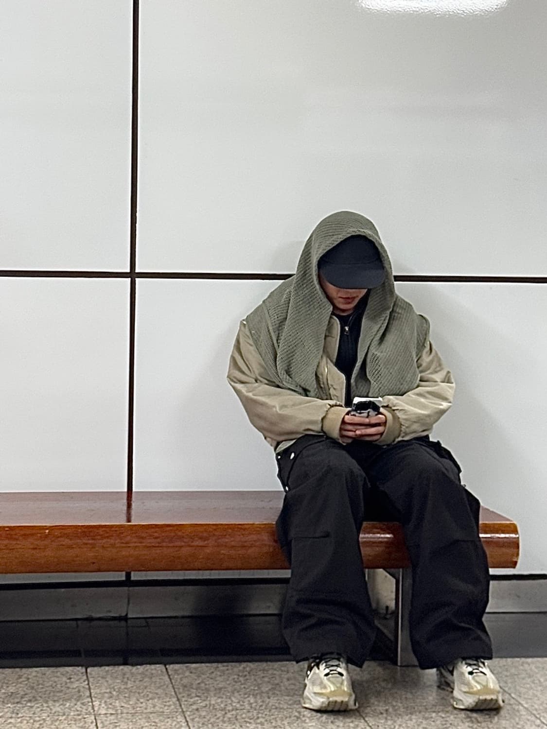 랑거 오버숄더 크롭 봄버 상품이미지5