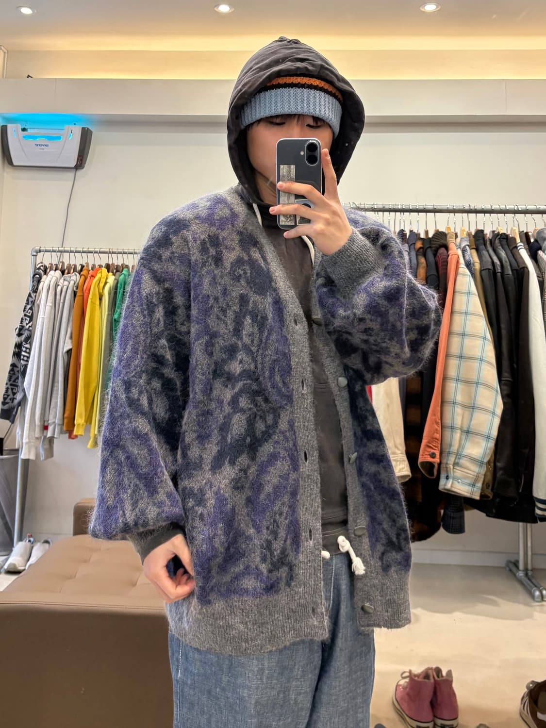 하레 페이즐리 모헤어 가디건 상품이미지7