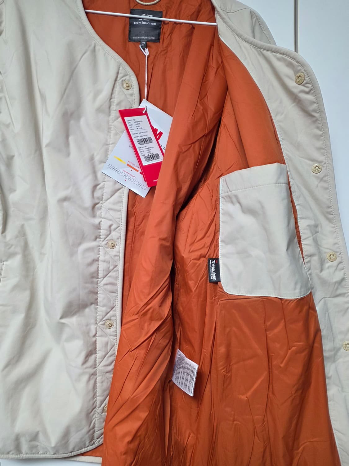 뉴발란스 아이보리 경량패딩 자켓 상품이미지7