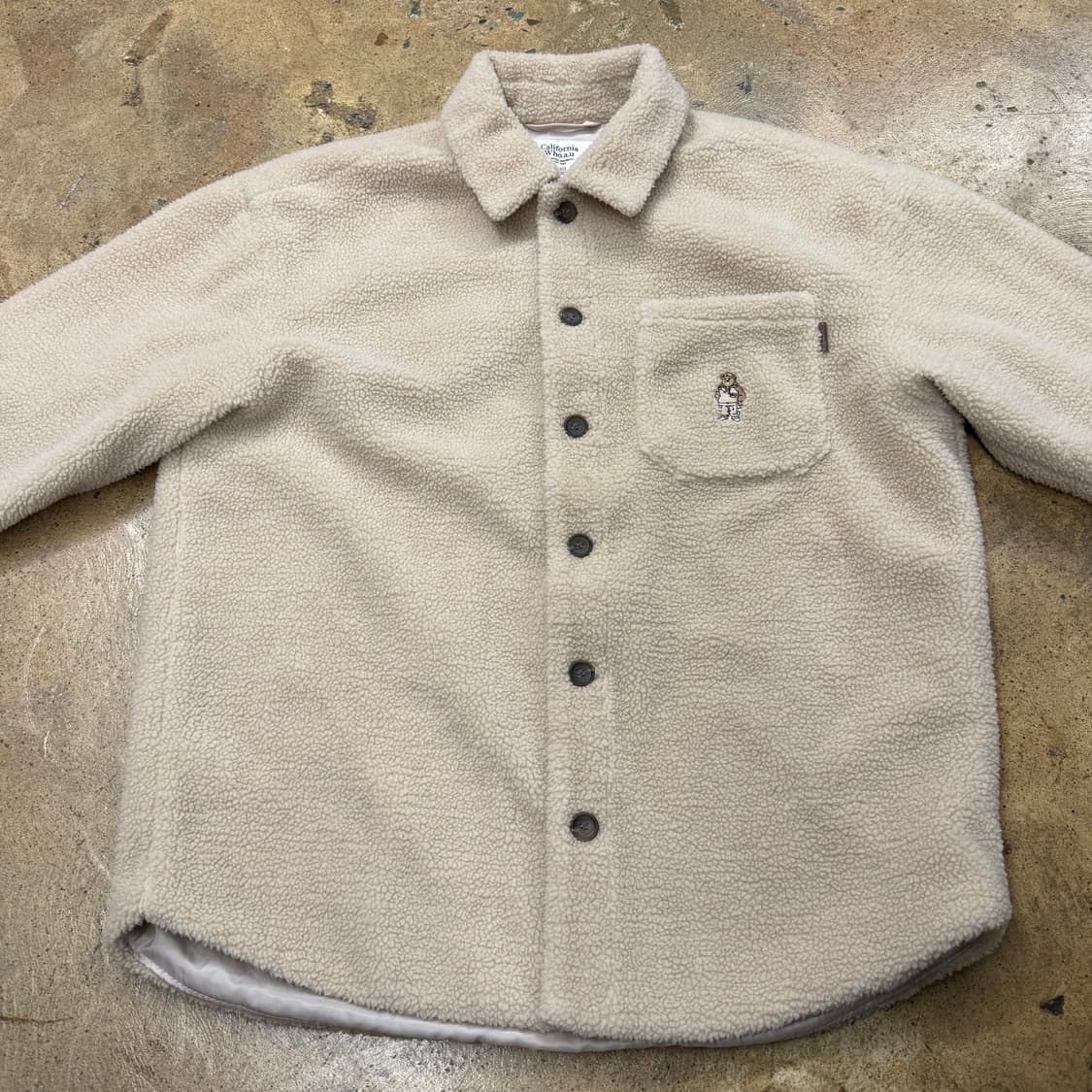 [정품/S] 후아유 플리스 셔츠 자켓 아이보리 b18 상품이미지3