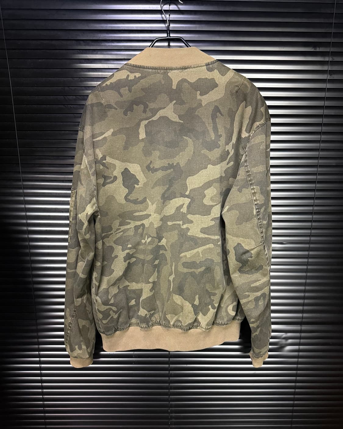 자라 카모 봄버 블루종 ma-1 항공 점퍼 코튼 빈티지 워싱 밀리터리 L 상품이미지5