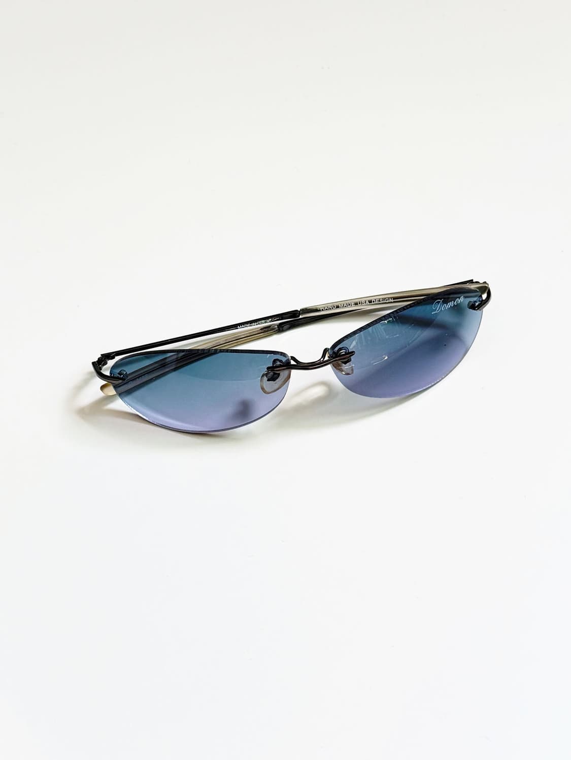 90s DOMON 무테 스퀘어 틴트 빈티지 선글라스 상품이미지2