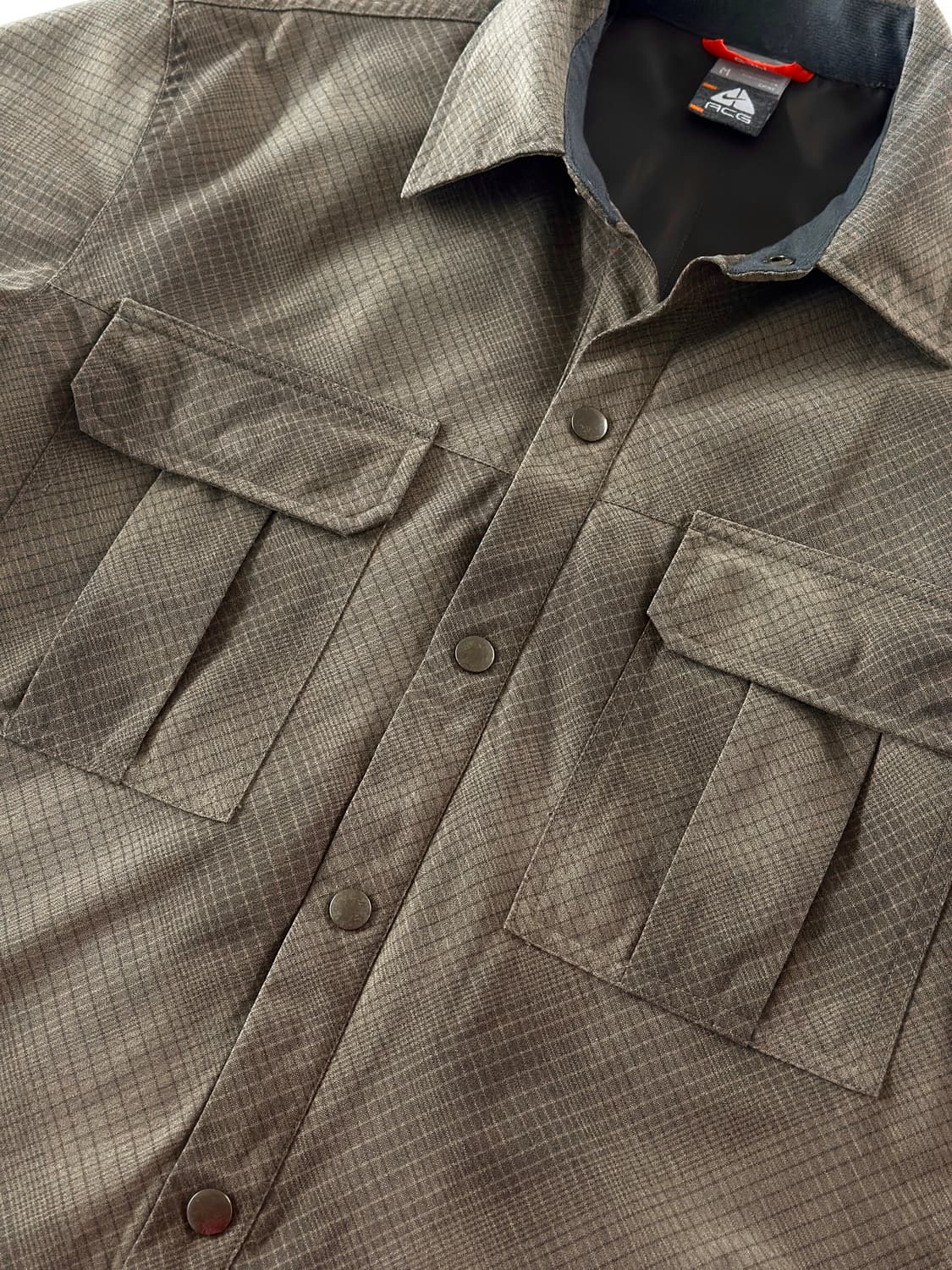 00s 빈티지 나이키 ACG 플래드 체크 퀼티드 스냅 자켓 상품이미지7