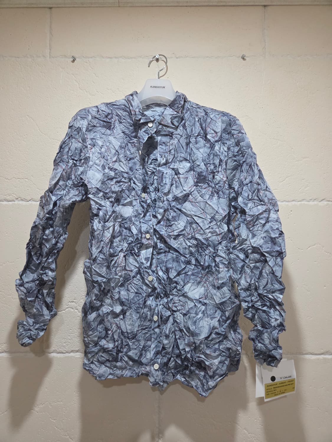 강혁 레디메이드 에어백 프린트 셔츠 새상품 상품이미지1