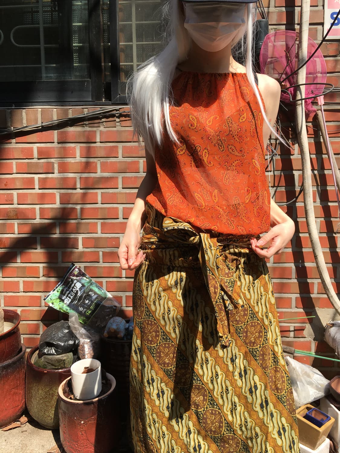 에스닉 오렌지 홀터넥 상품이미지2