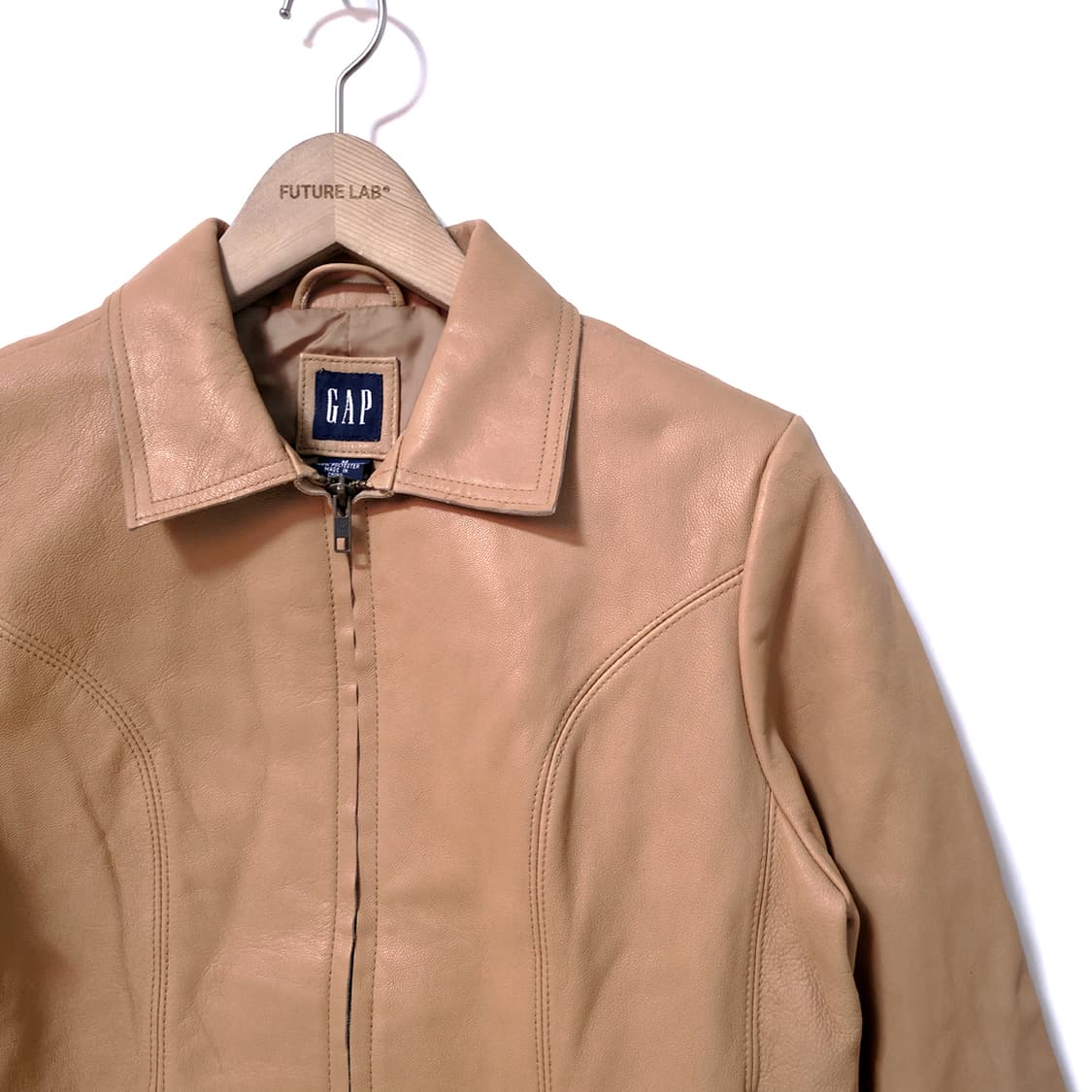[W/M] 올드 갭 레더 자켓 카멜 상품이미지3
