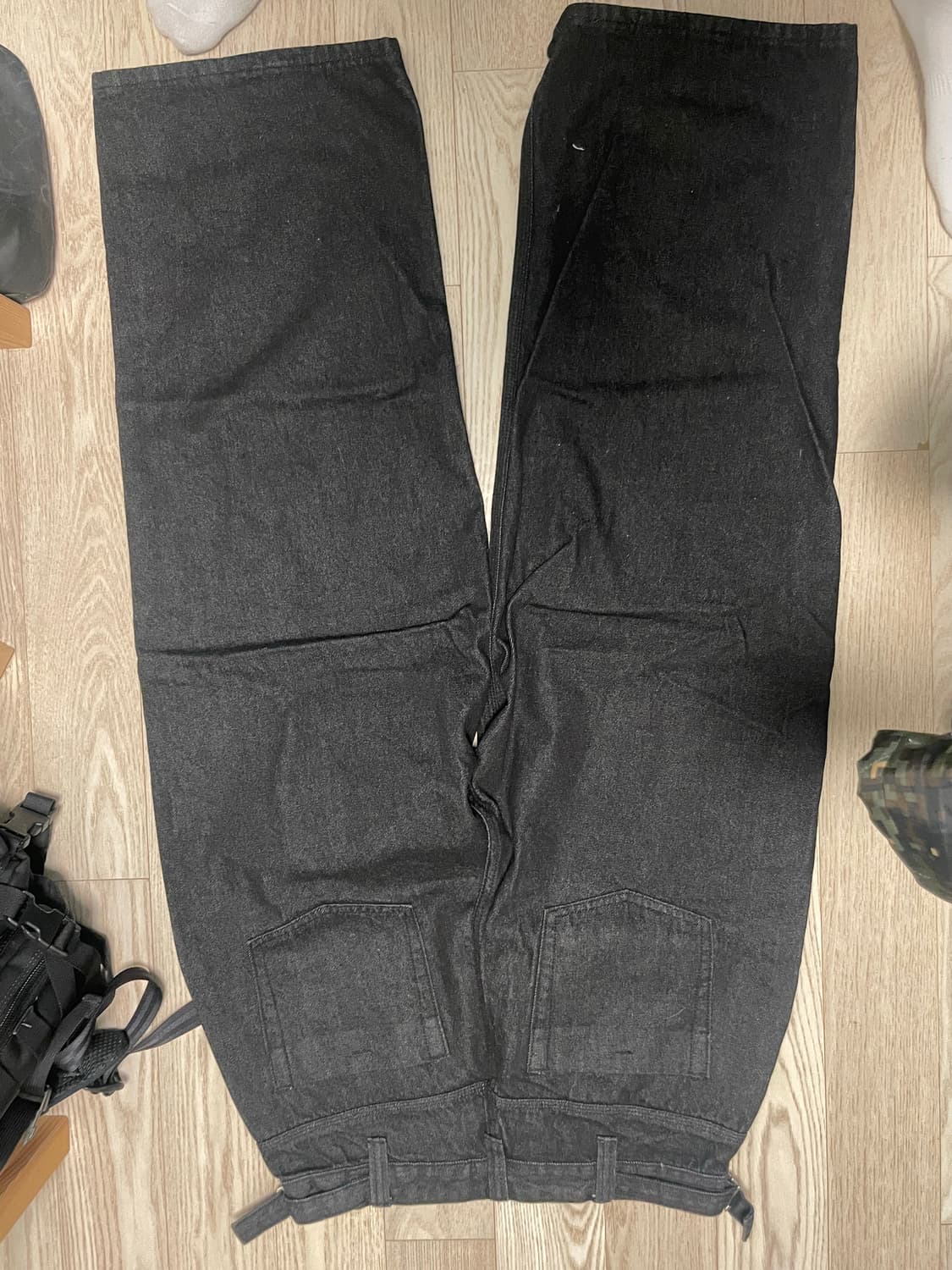 쿠어 커브드 팬츠 블랙 L 상품이미지2