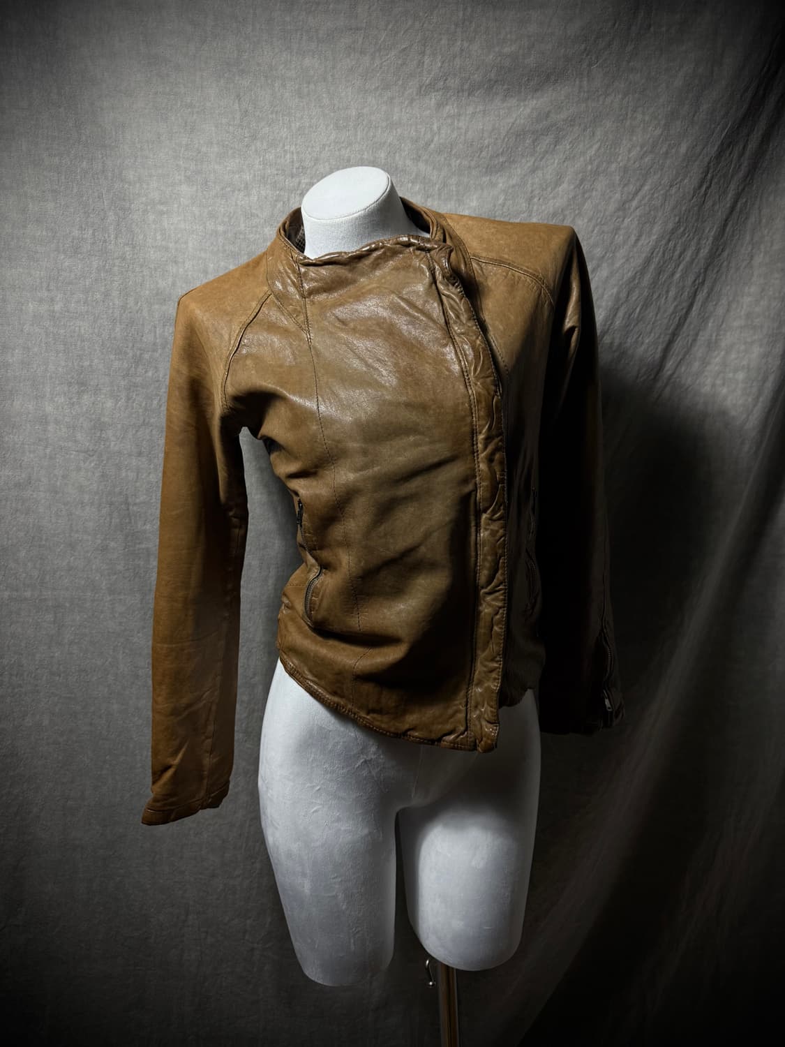 Giorgio Brato Asymmetric Leather Jacket 상품이미지2