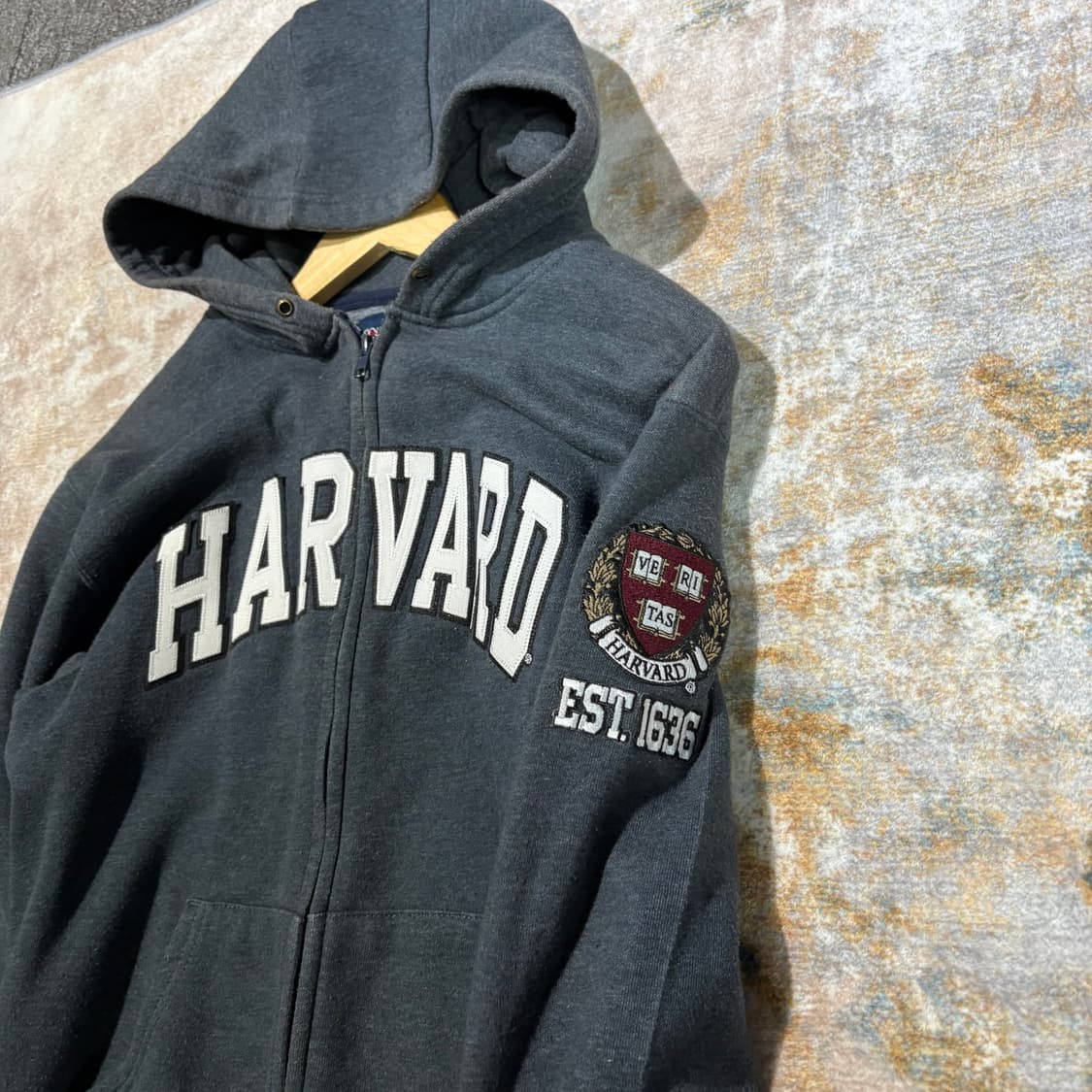 Jansport 빈티지 하버드 후드집업 상품이미지5