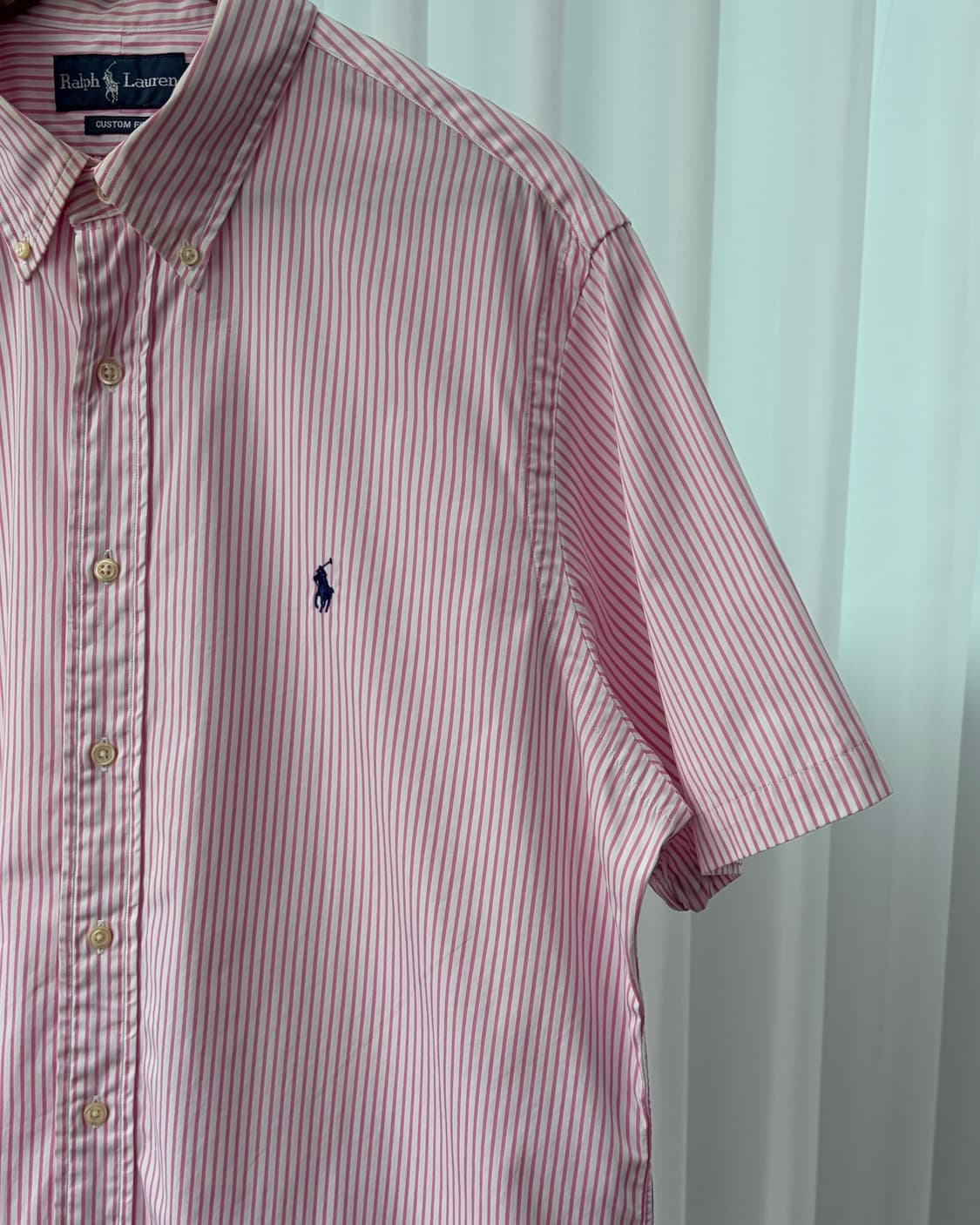 [XL]폴로 랄프로렌 스트라이프 포플린 반팔 셔츠 상품이미지5