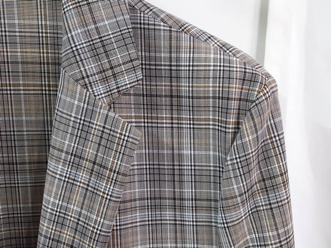 타임옴므 남성 모100 봄여름 체크 자켓 105 상품이미지3