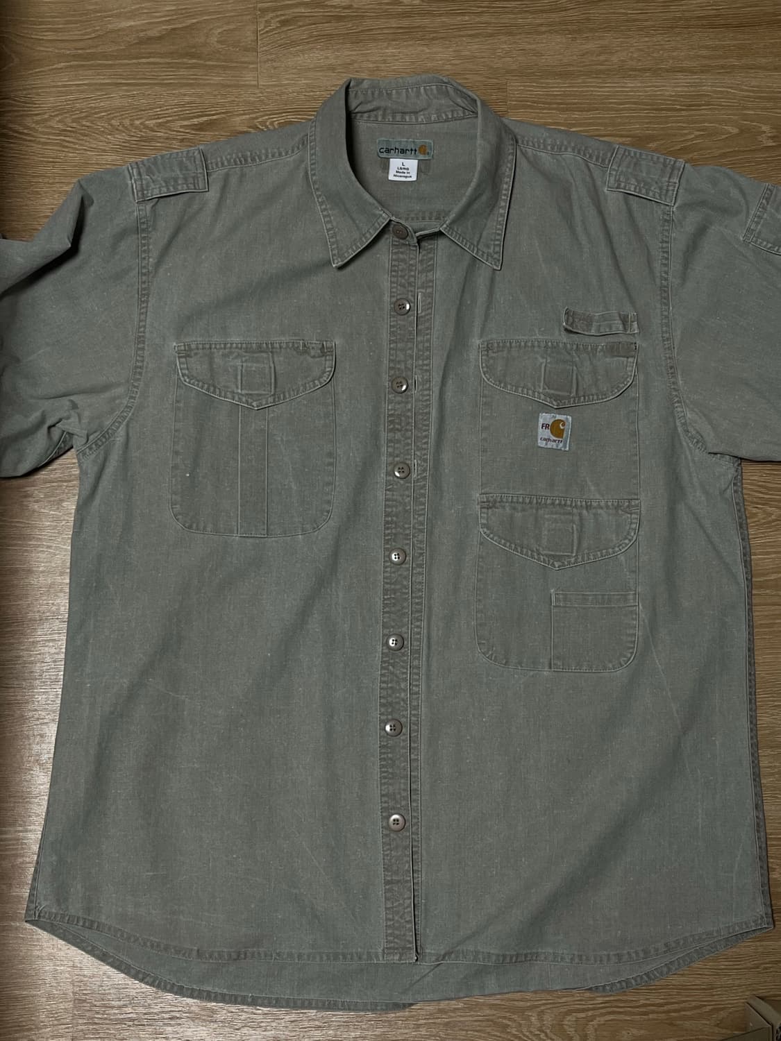 [L] 칼하트 FR 방염 유틸리티 워크 셔츠 (견장 디테일) 상품이미지1