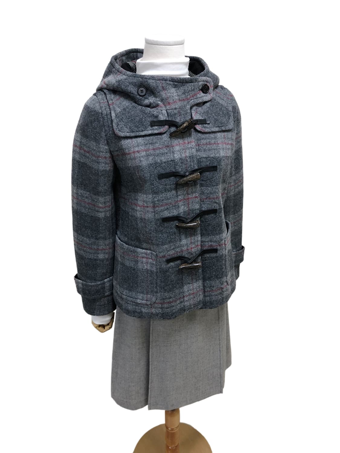 UNTITLED 체크 더플코트 상품이미지5