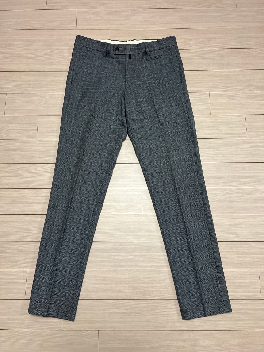그레이 체크 슬랙스 팬츠 / 클래식 슬림핏 / 30 상품이미지1
