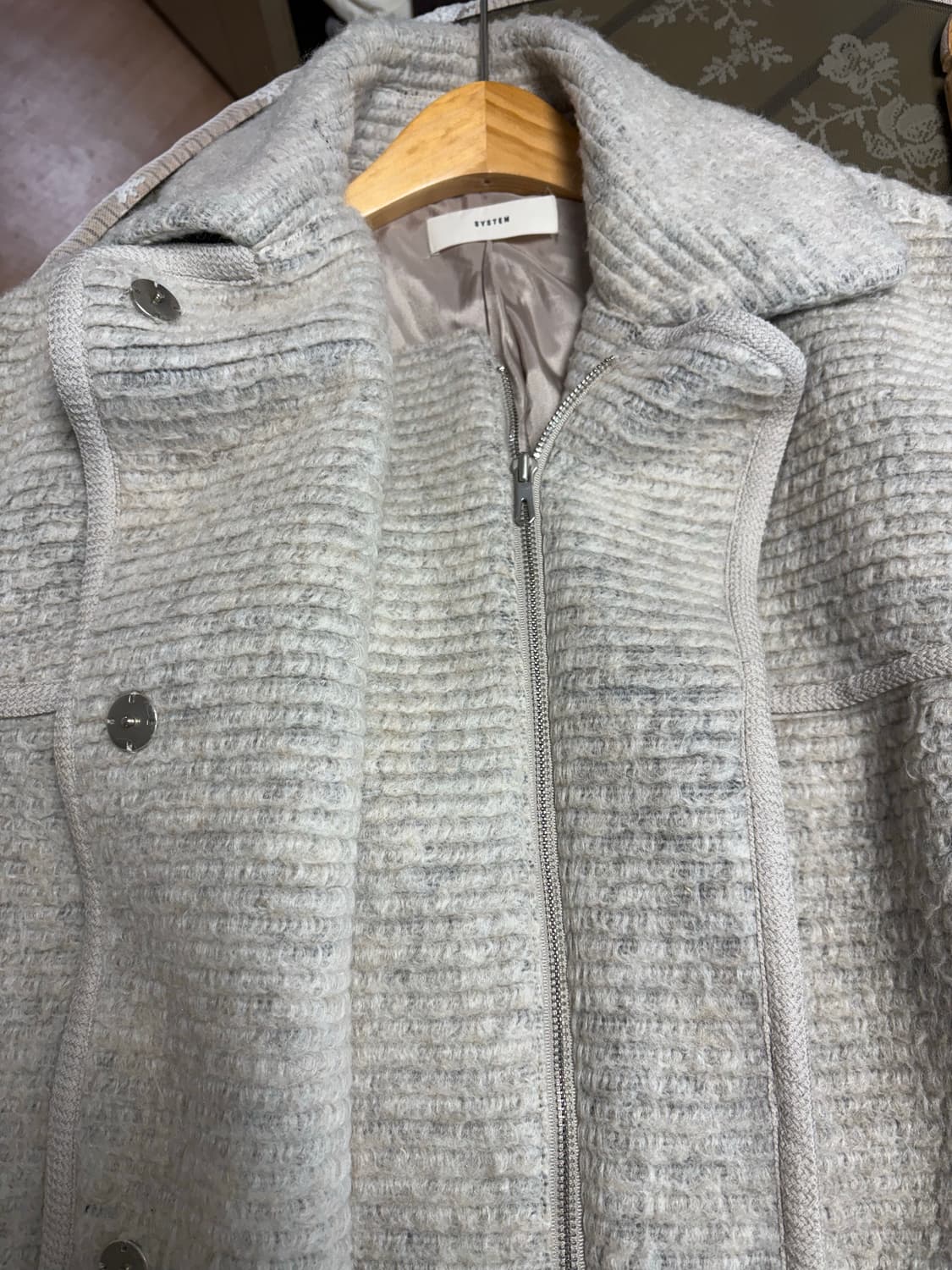 시스템루즈핏모헤어울니트코트 상품이미지2