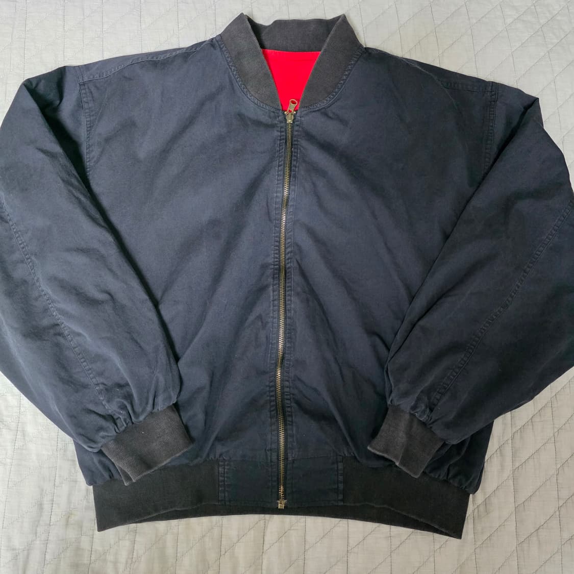 [XL] 90s 빈티지 말보로 리버시블 봄버 자켓 블랙/레드 투톤 상품이미지4