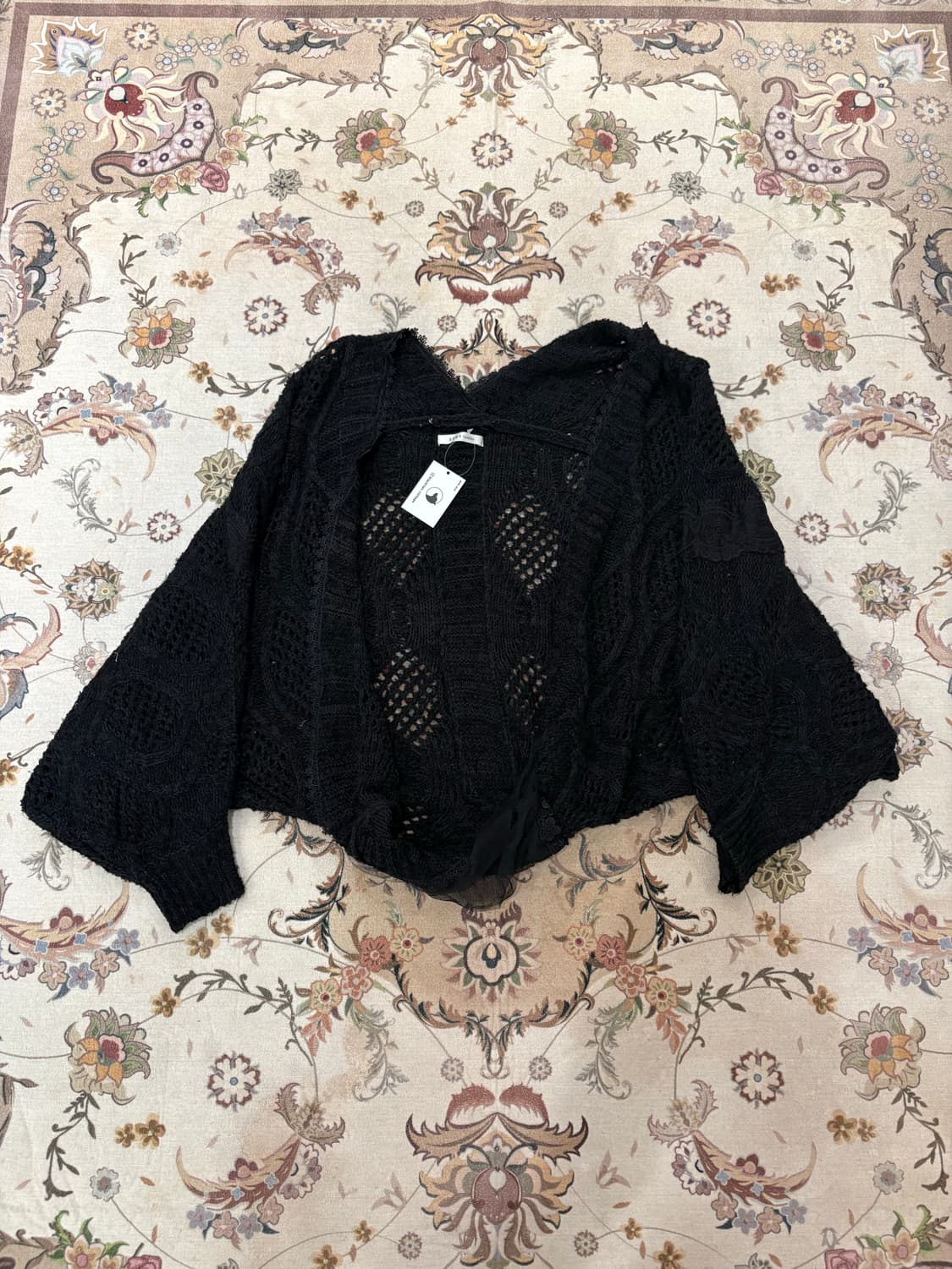 엑시즈팜 레이스 시스루 모리 볼레로 상품이미지1