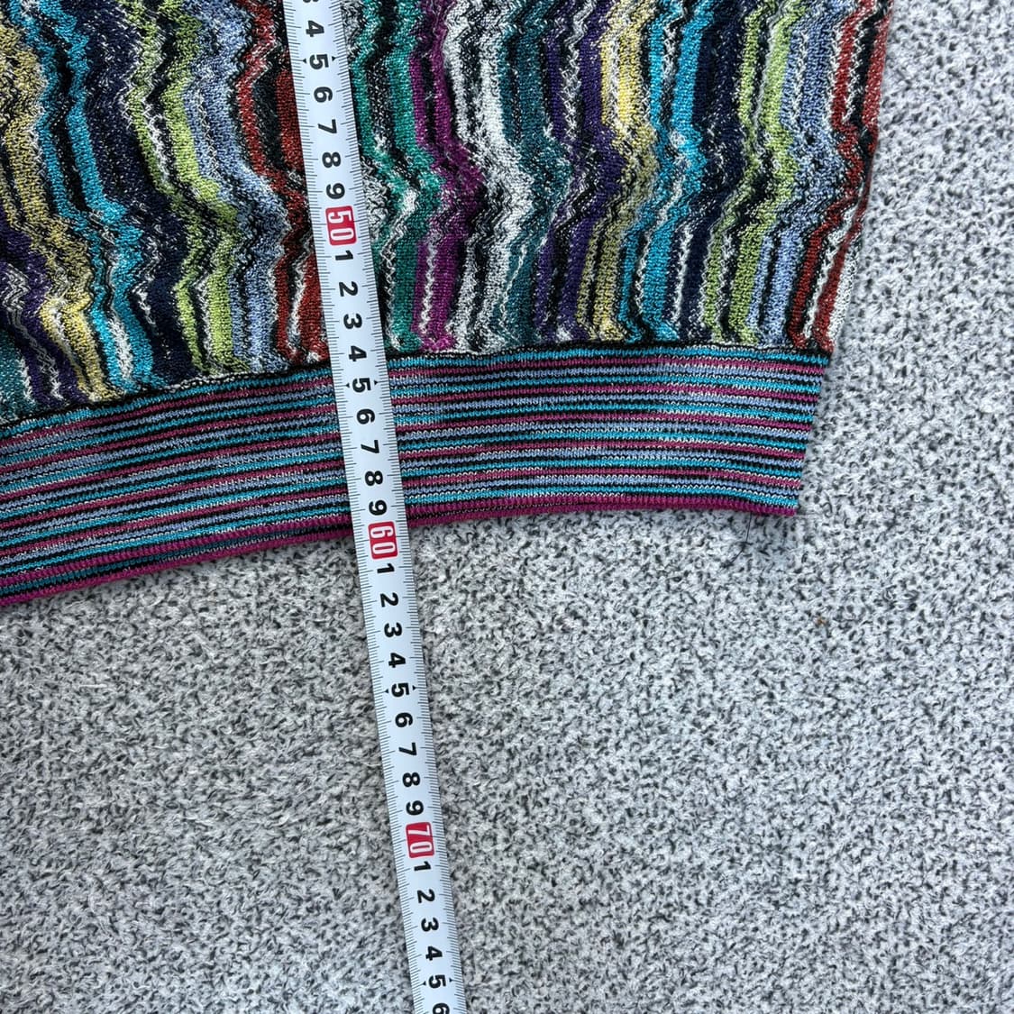 실측 VINTAGE 긴팔 물결 카라티 0409J 상품이미지6