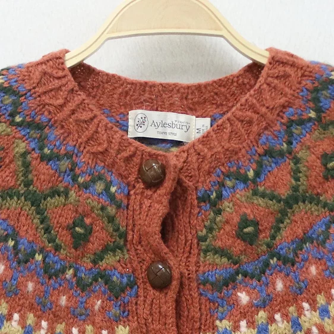 AYLESBURY 눈꽃 패턴 울 가디건 62764 상품이미지3