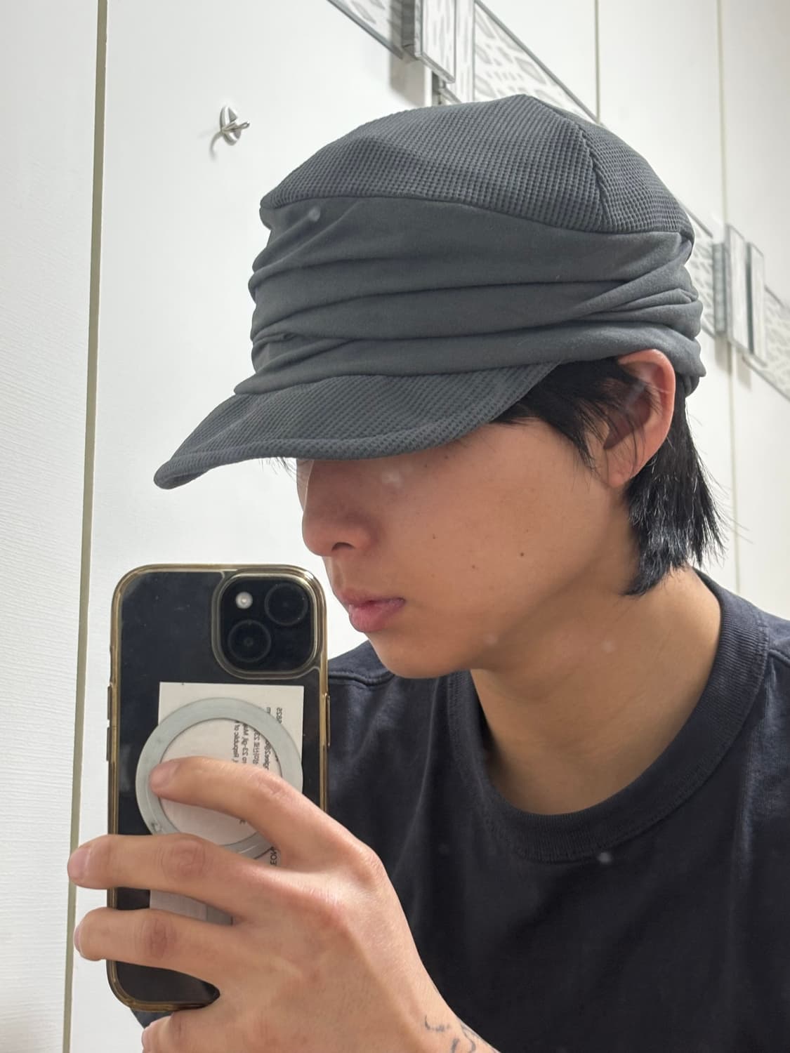 Ca4la 드레이프 와이어 니트 캡 상품이미지1