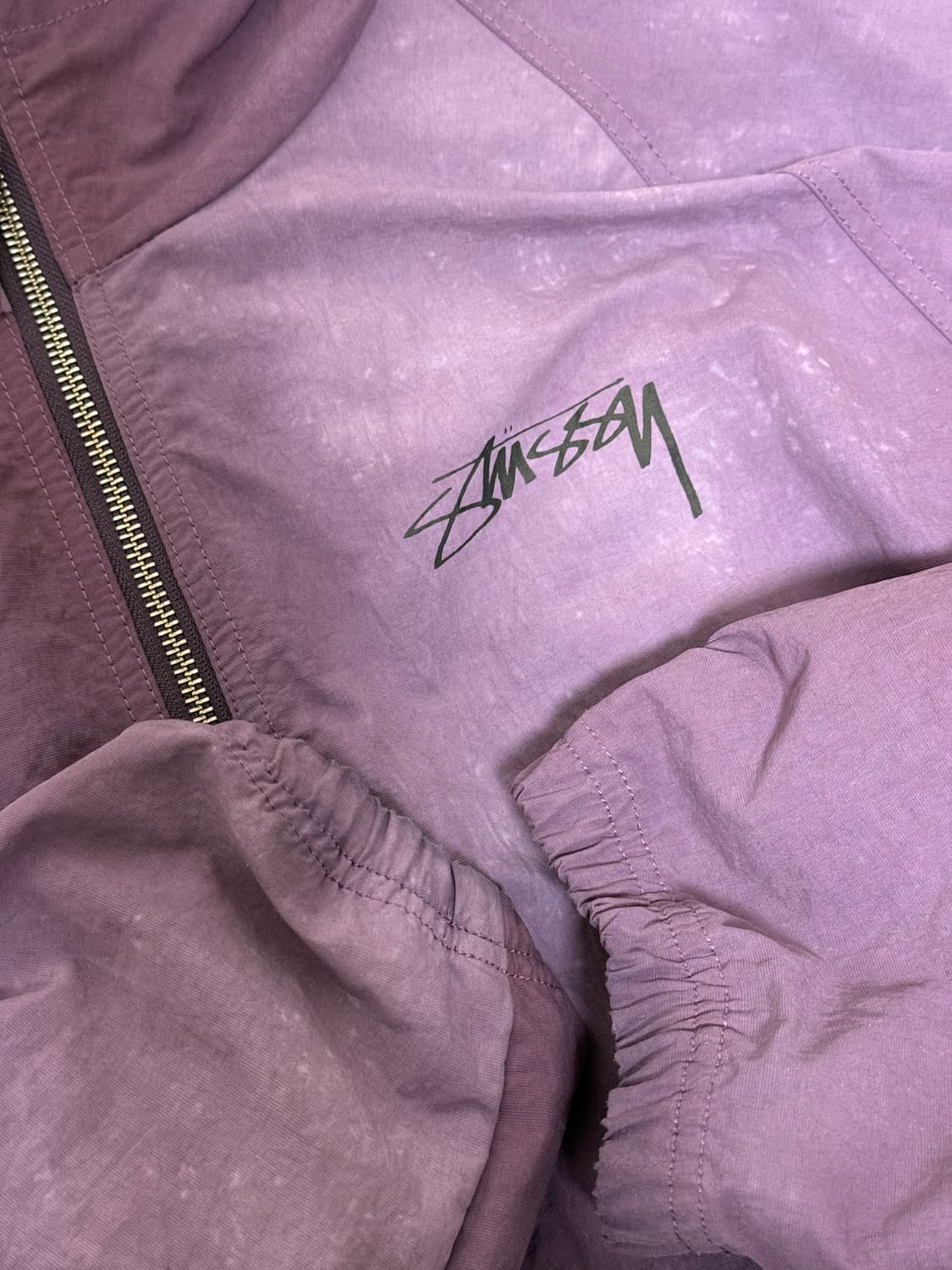 스투시 비치 쉘 자켓 바람막이 퍼플 L 상품이미지3