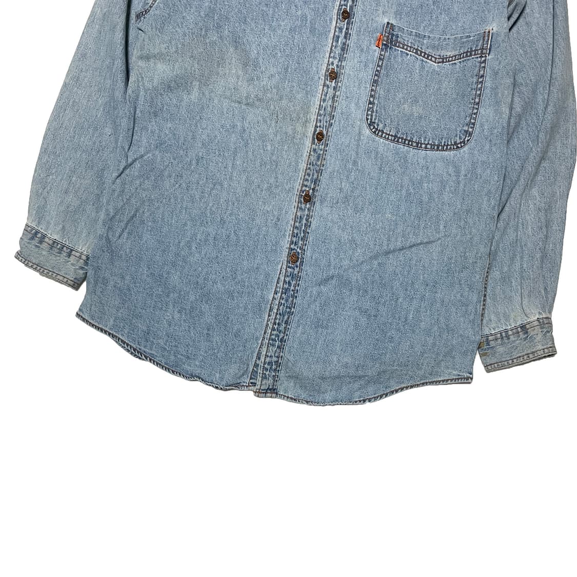 80s 리바이스 빈티지 오렌지탭 데님 셔츠 상품이미지4