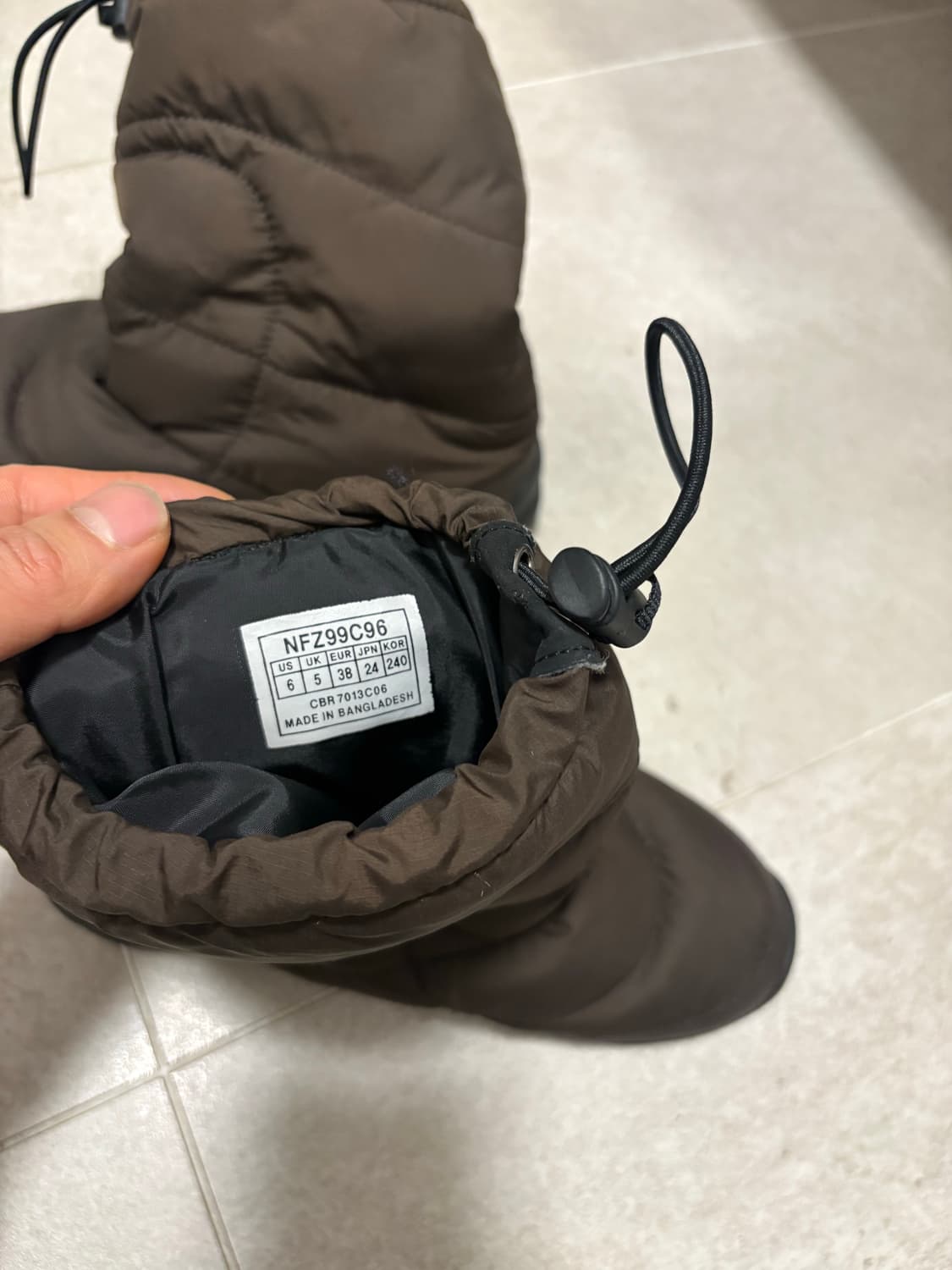 노스페이스 패딩 부츠 브라운 240(230-235) 상품이미지2