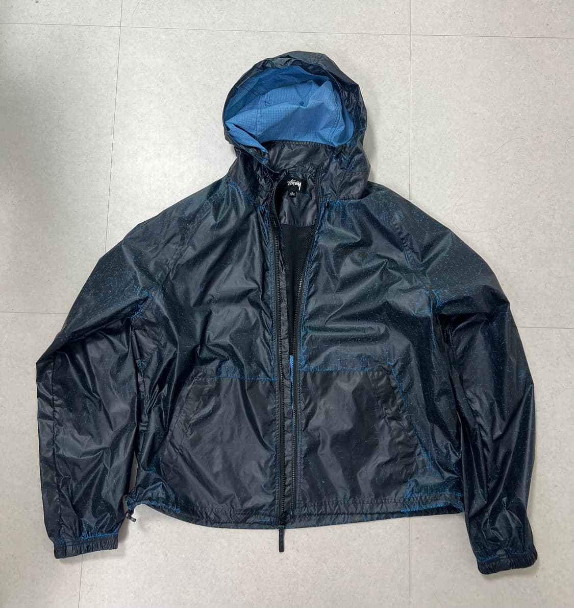 스투시 비치쉘 크랙드 립스타 윈드브레이커 바람막이 L 상품이미지5