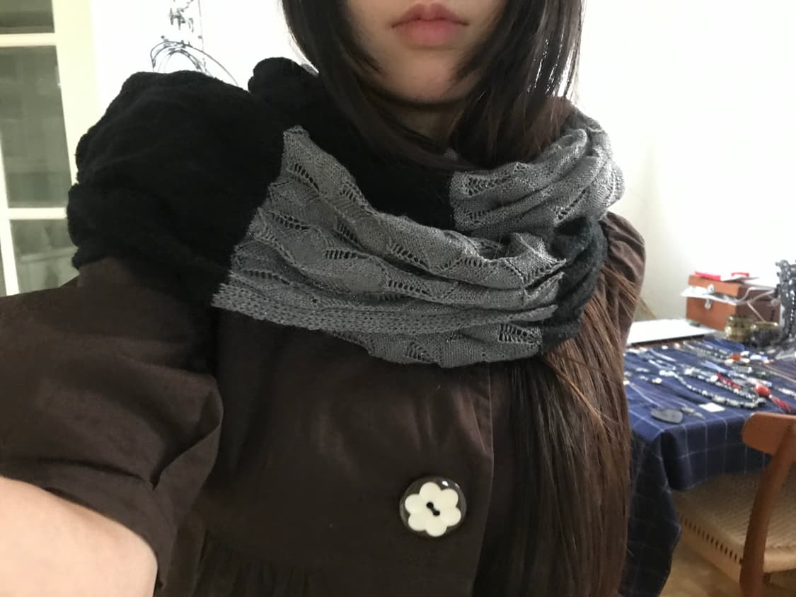 vintage grey - black muffler 상품이미지3