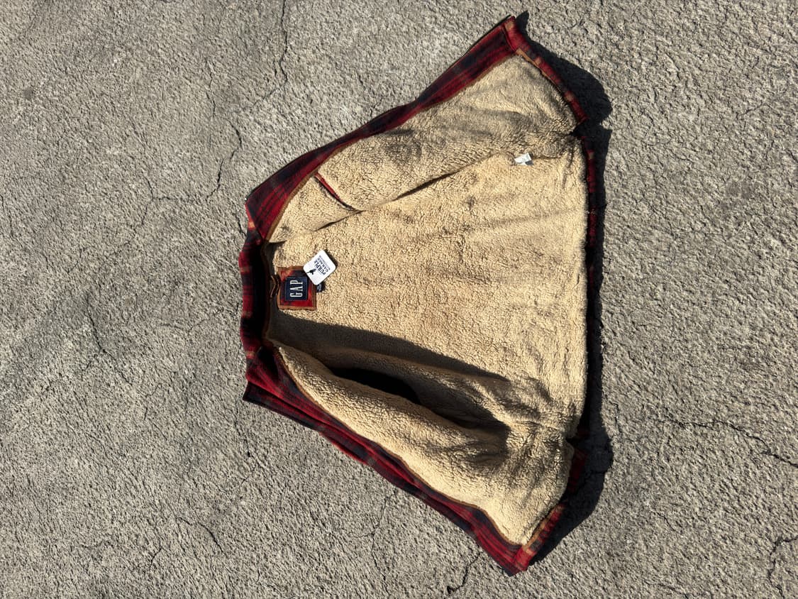 00's GAP 플란넬 양털 체크 집업자켓 B79 상품이미지2