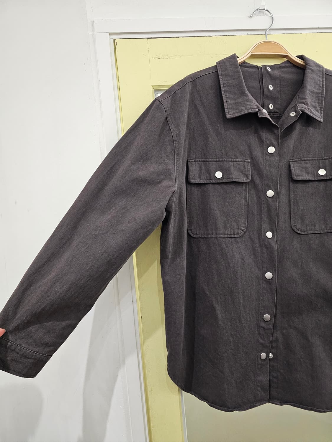 Japan 워시드 딥그레이 아우터 겸 셔츠 상품이미지3