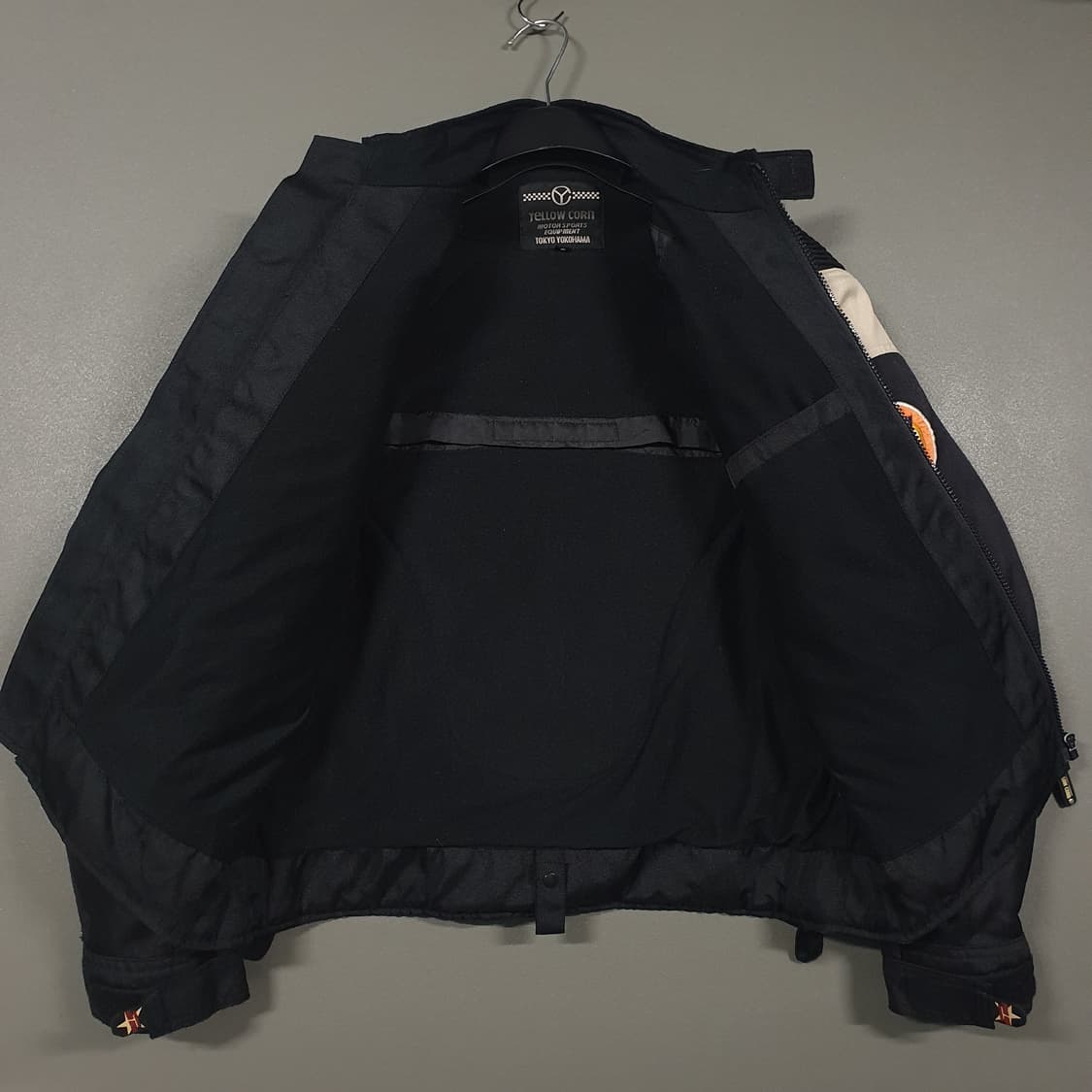 실측 M) 옐로우콘 슬래지해머 레이싱 테디 패치 바이커 바시티 자켓 상품이미지7