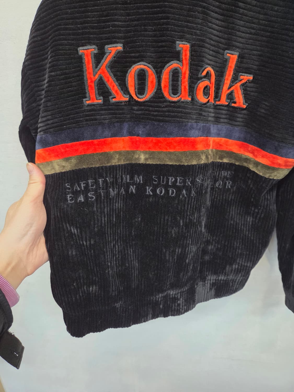 코닥 키즈 주니어 레터링 코듀로이 집업 자켓 140 상품이미지4